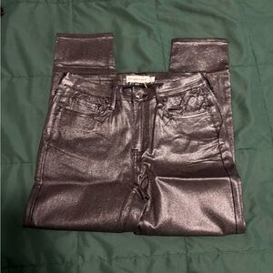 Rebecca Minkoff Metallic Black Jeggings